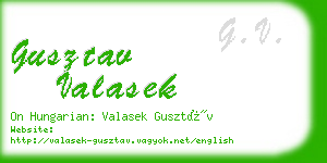 gusztav valasek business card